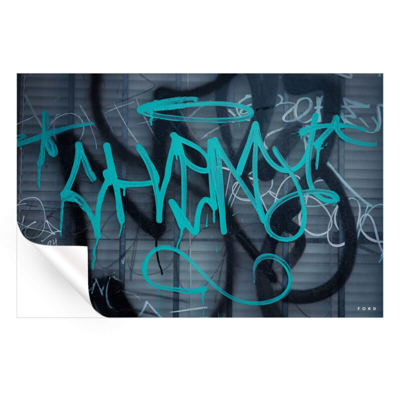 Graffiti Mindset Blue Wall Art by Nick Ford