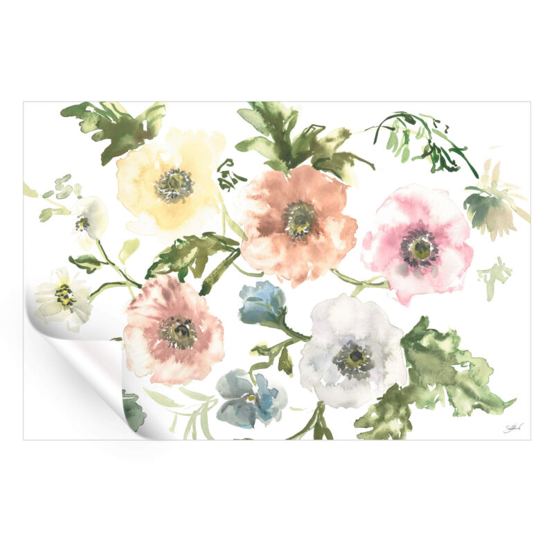 Rainbow Poppies Colorful Wall Art by Shelby Kregel