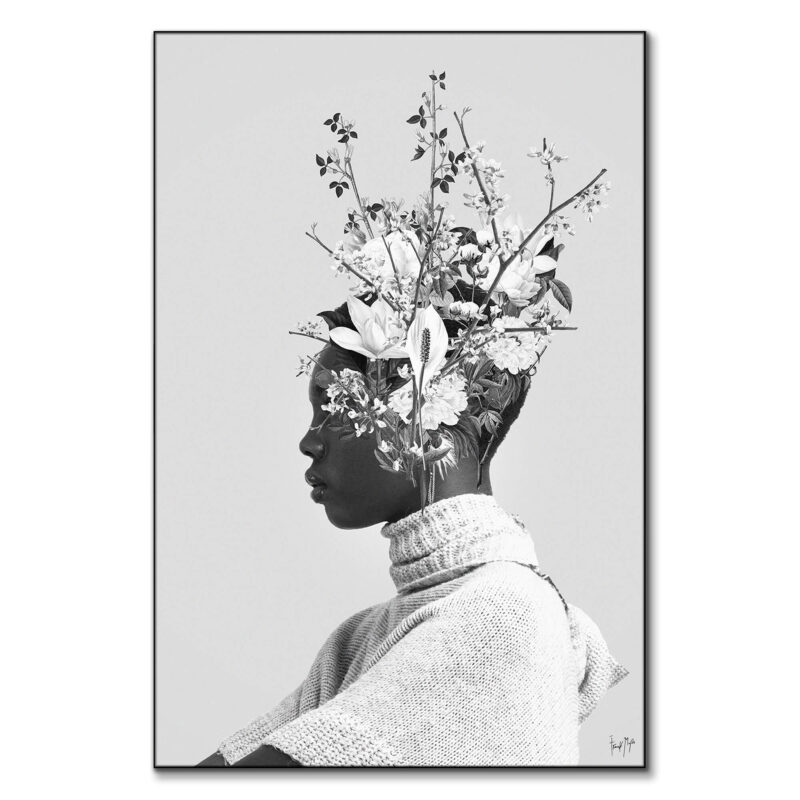 Bloom in White Black and White Wall Art by Frank Moth