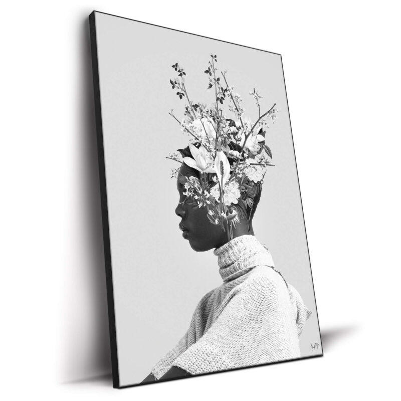 Bloom in White Black and White Wall Decor by Frank Moth