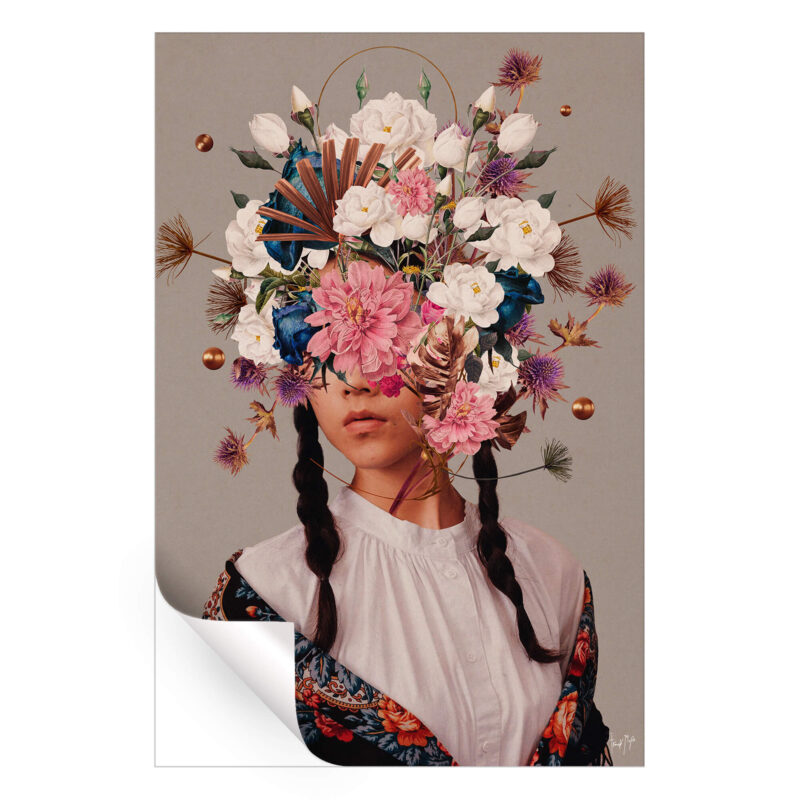 I Dreamt of You in Flowers Pink Wall Art by Frank Moth