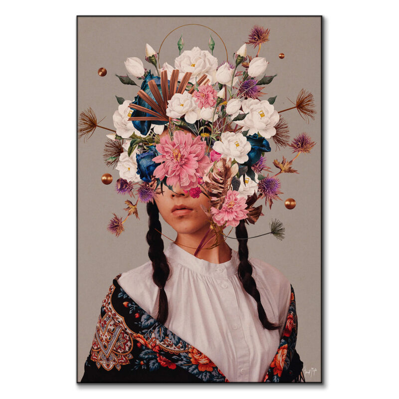 I Dreamt of You in Flowers Pink Wall Art by Frank Moth