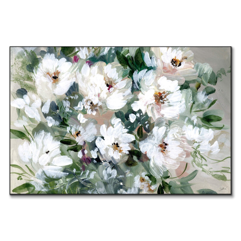 White Peony Neutral Wall Art by Shelby Kregel