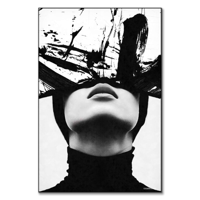 Monochrome Mindscape Black and White Wall Art by Underdott