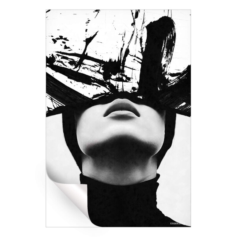 Monochrome Mindscape Black and White Wall Art by Underdott