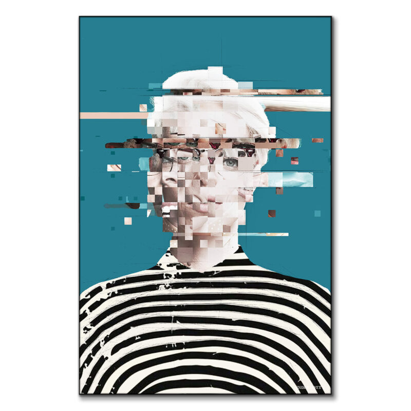 Pixelated Identity Black and White Wall Art by Underdott