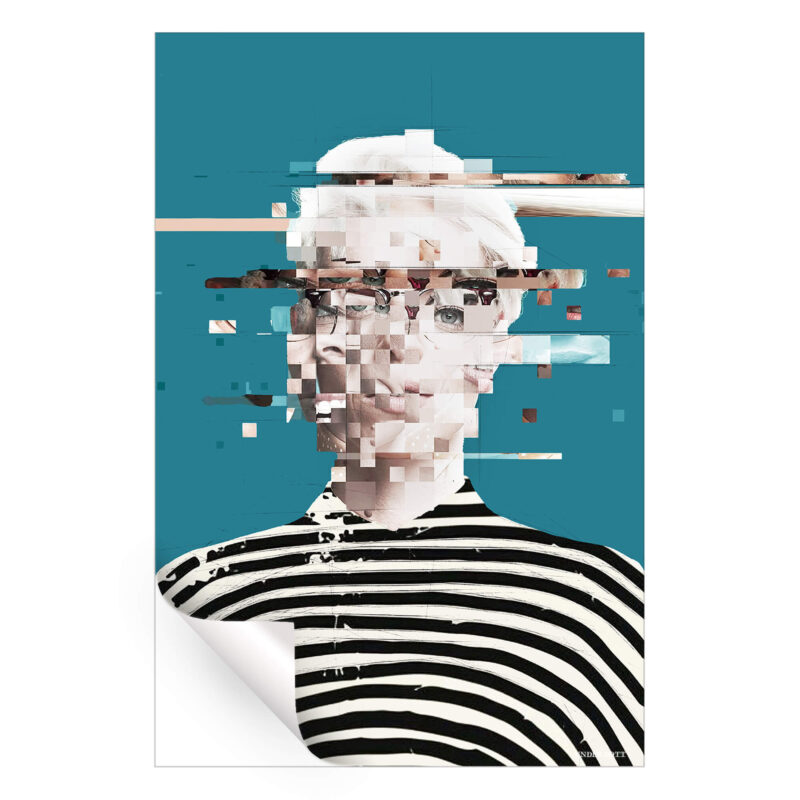 Pixelated Identity Black and White Wall Art by Underdott
