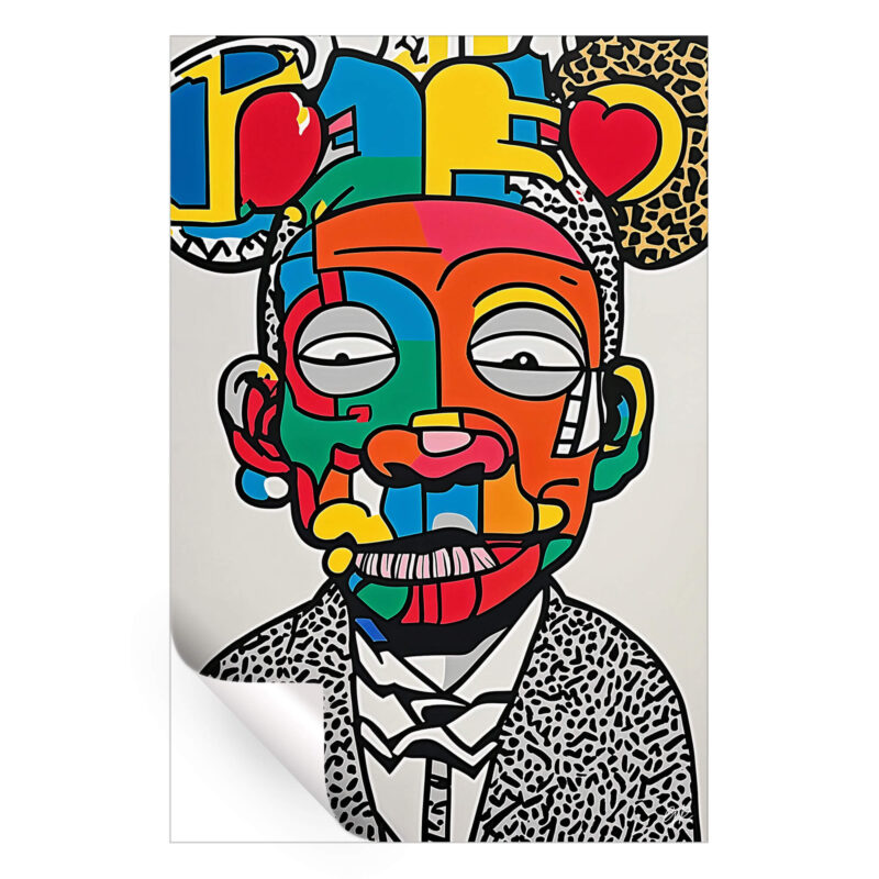 The Mask We Master Colorful Wall Art by George Rosaly
