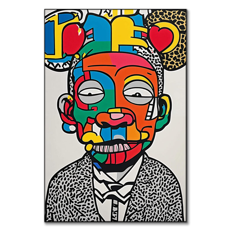 The Mask We Master Colorful Wall Art by George Rosaly