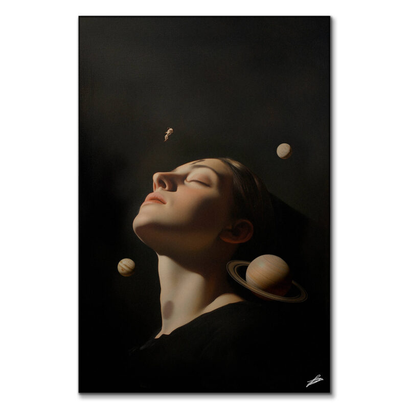 She Needed Space Dark Wall Art by Fran Rodríguez