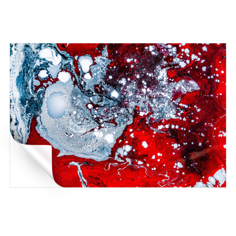 Ruby Flow Red Wall Art by The Jackson Collective