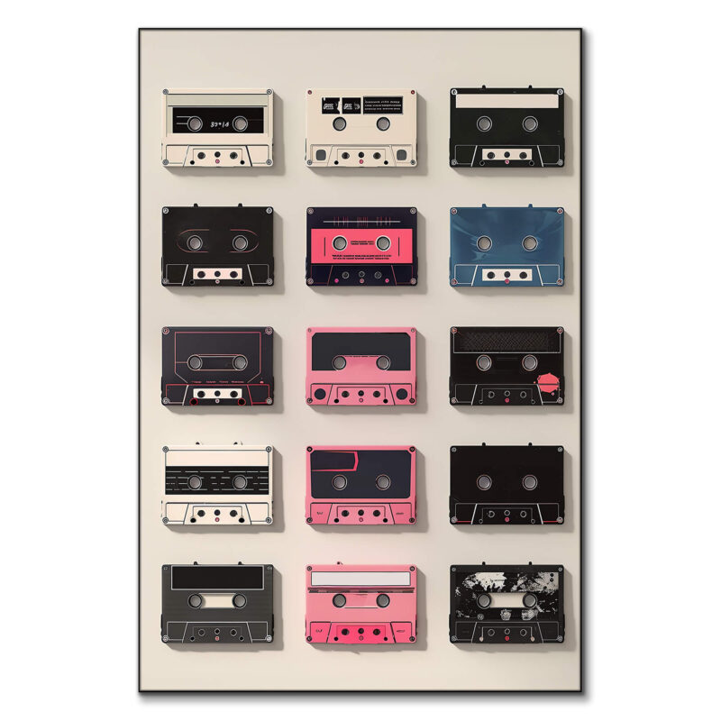 Cassette Connoisseur Pink Wall Art by The Jackson Collective