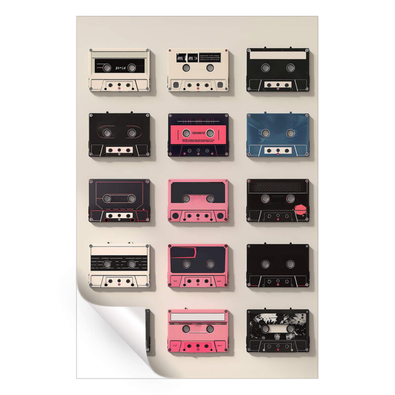 Cassette Connoisseur Pink Wall Art by The Jackson Collective