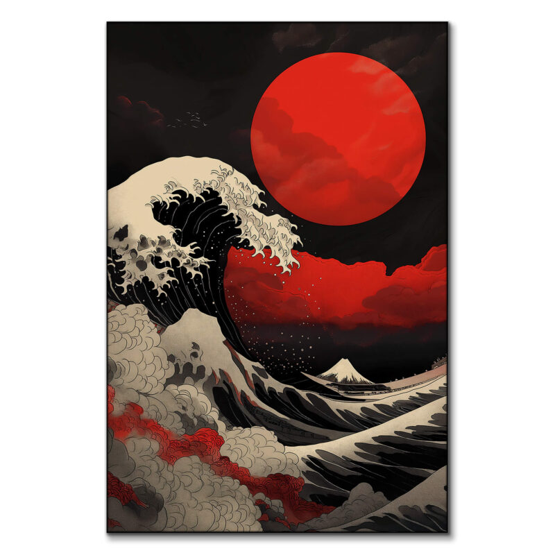 Blood Moon By The Sea Red Wall Art by The Jackson Collective