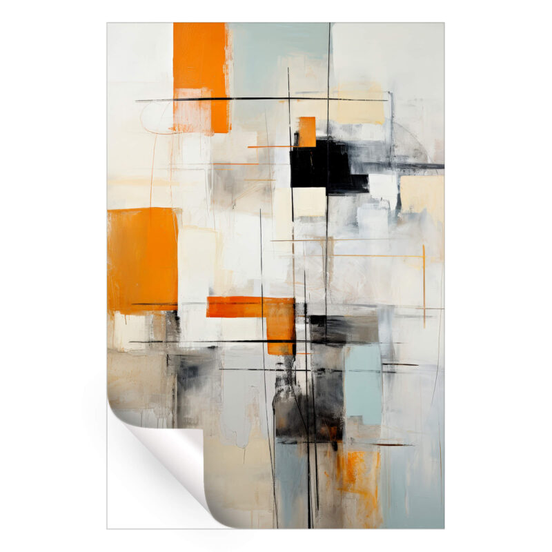 Tic Tac Toe Orange Wall Art by The Jackson Collective