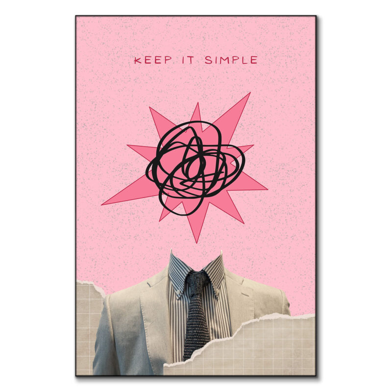 Keeping It Simple Pink Wall Art by The Jackson Collective