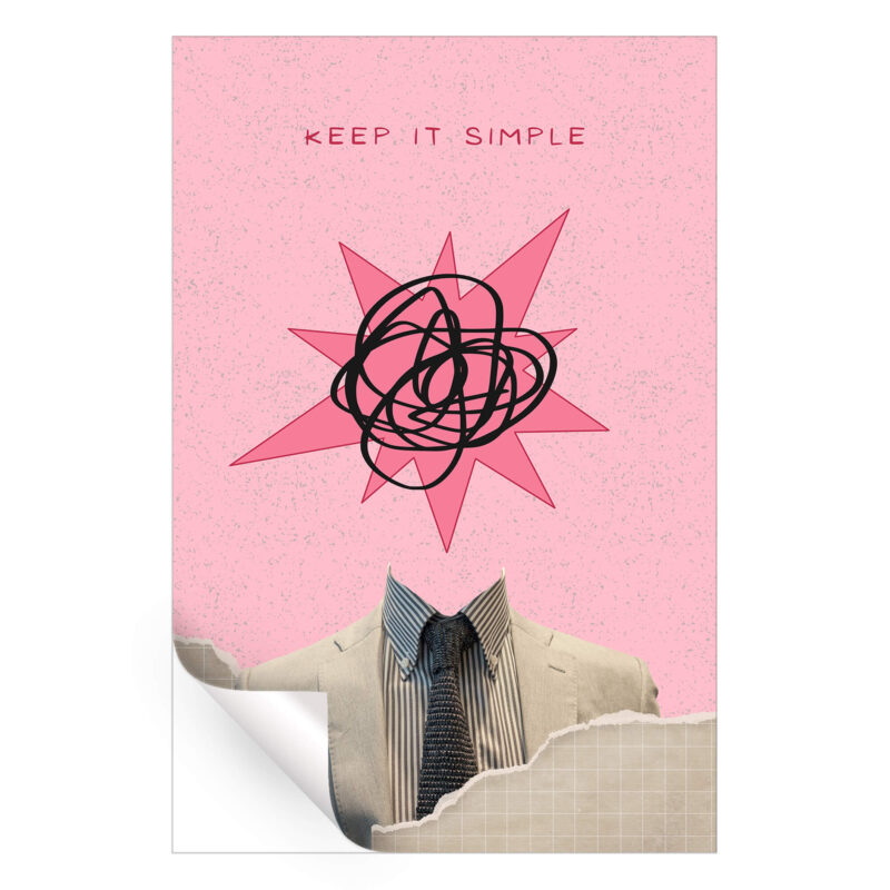 Keeping It Simple Pink Wall Art by The Jackson Collective