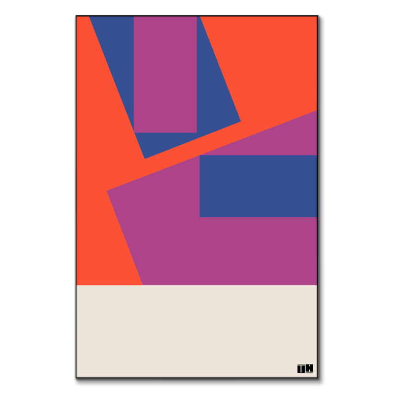 The Abstract Edit Red Wall Art by Unfilter Art