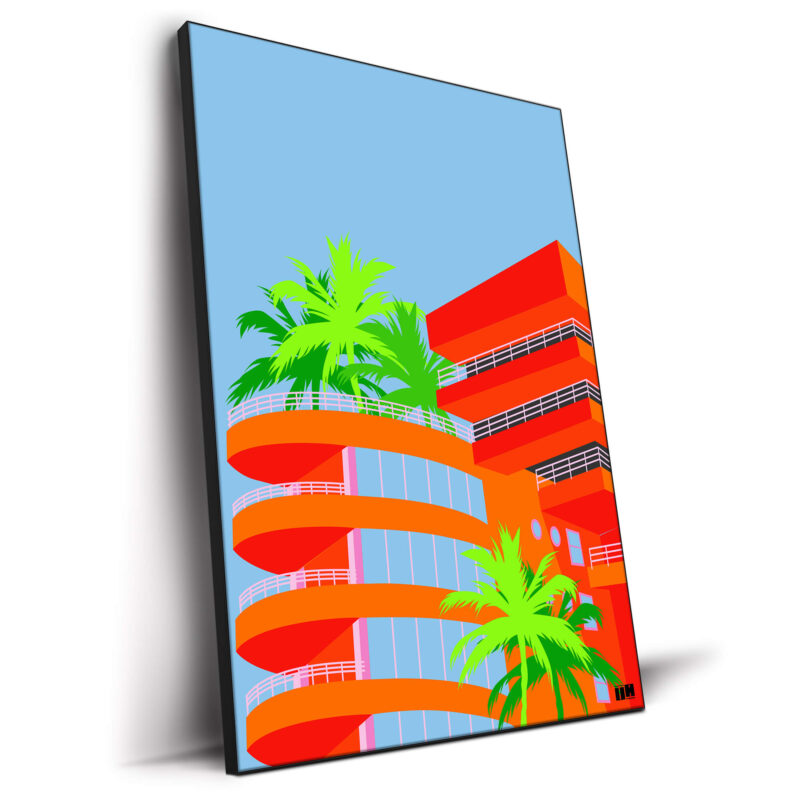 Neon Palms and Paradise Orange Wall Decor by Unfilter Art