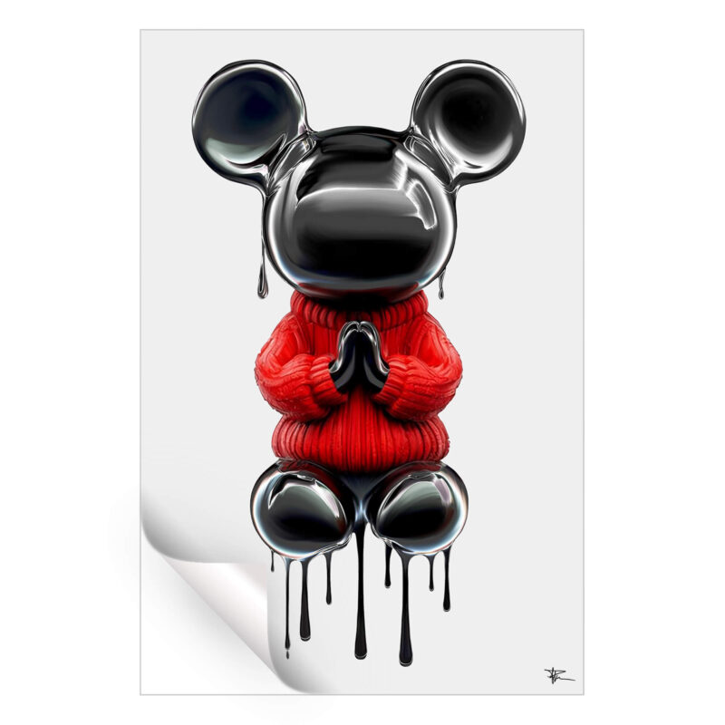 Graffiti Sweater Black and White Wall Art by P Muir Art