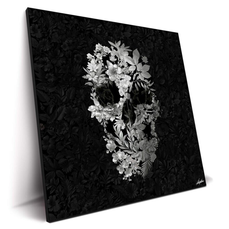 Chrome Skull Black and White Wall Decor by Ali Gulec