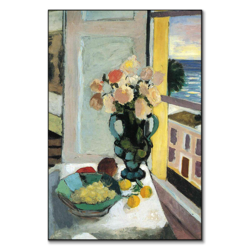 Flowers in front of a Window Pastel Wall Art by The Classics Collective