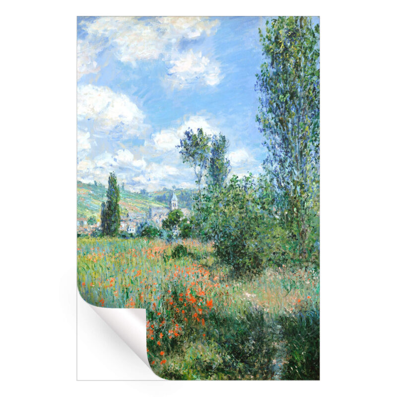 Lane In The Poppy Fields Ile Saint Martin Green Wall Art by The Classics Collective