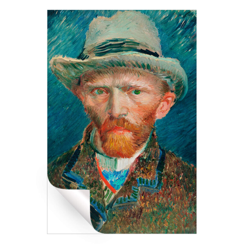 Self Portrait with Hat Blue Wall Art by The Classics Collective