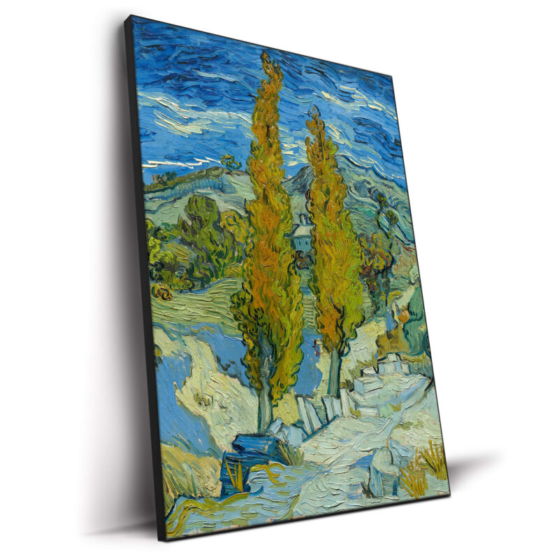 Two Poplars in the Alpilles near Saint Remy Green Wall Decor by The Classics Collective