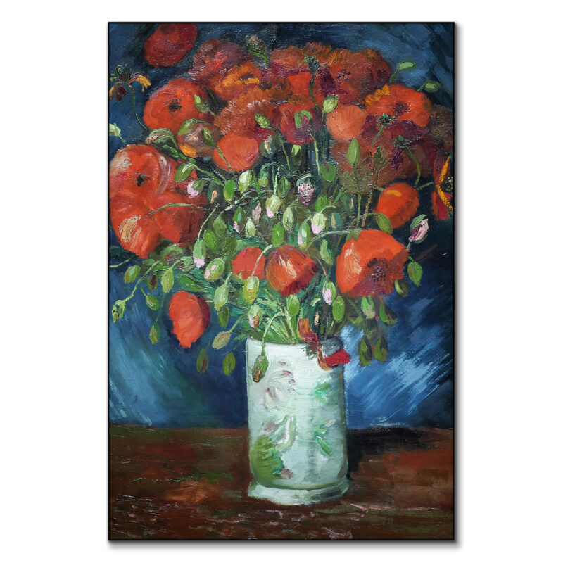 Vase with Poppies Red Wall Art by The Classics Collective
