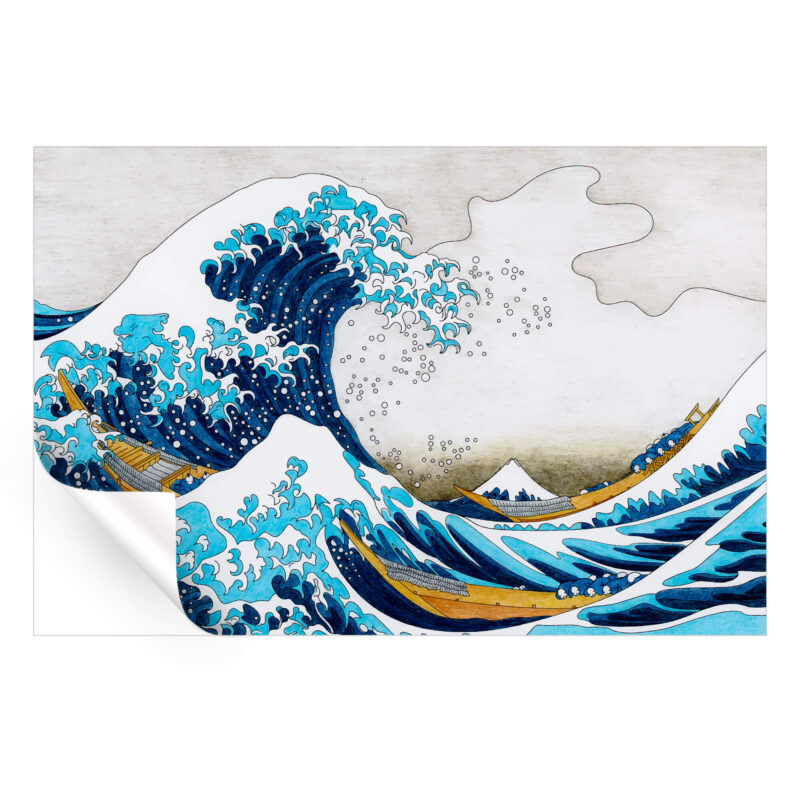 The Great Wave off Kanagawa Blue Wall Art by The Classics Collective
