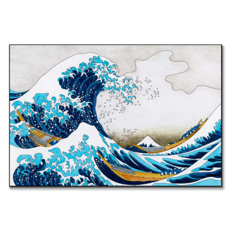 The Great Wave off Kanagawa Blue Wall Art by The Classics Collective