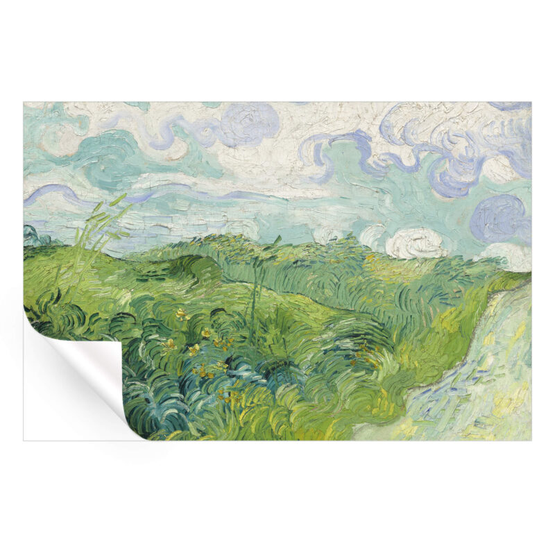 Green Wheat Fields, Auvers Green Wall Art by The Classics Collective