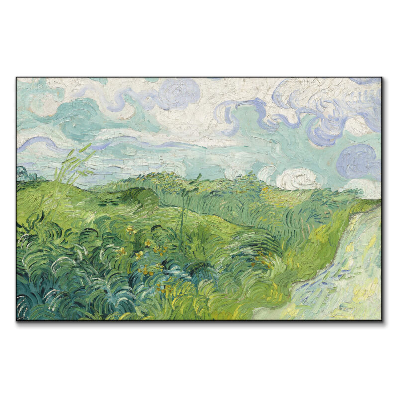Green Wheat Fields, Auvers Green Wall Art by The Classics Collective