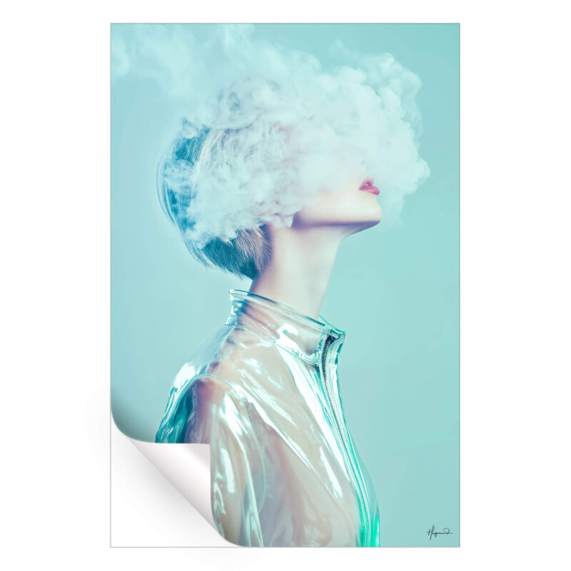 Gisele Teal Wall Art by Philippe HUGONNARD