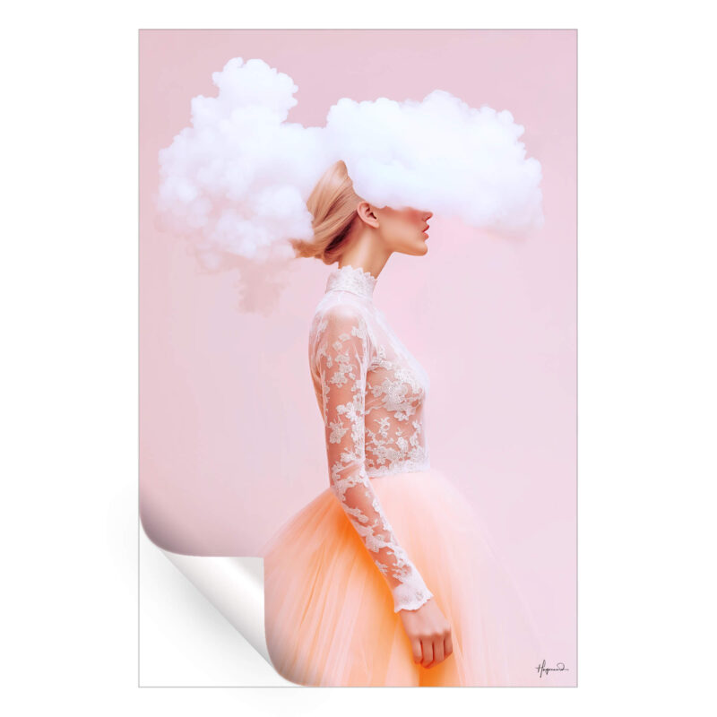 Grace Pink Wall Art by Philippe HUGONNARD