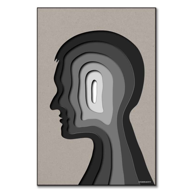 Interiority Black and White Wall Art by Underdott