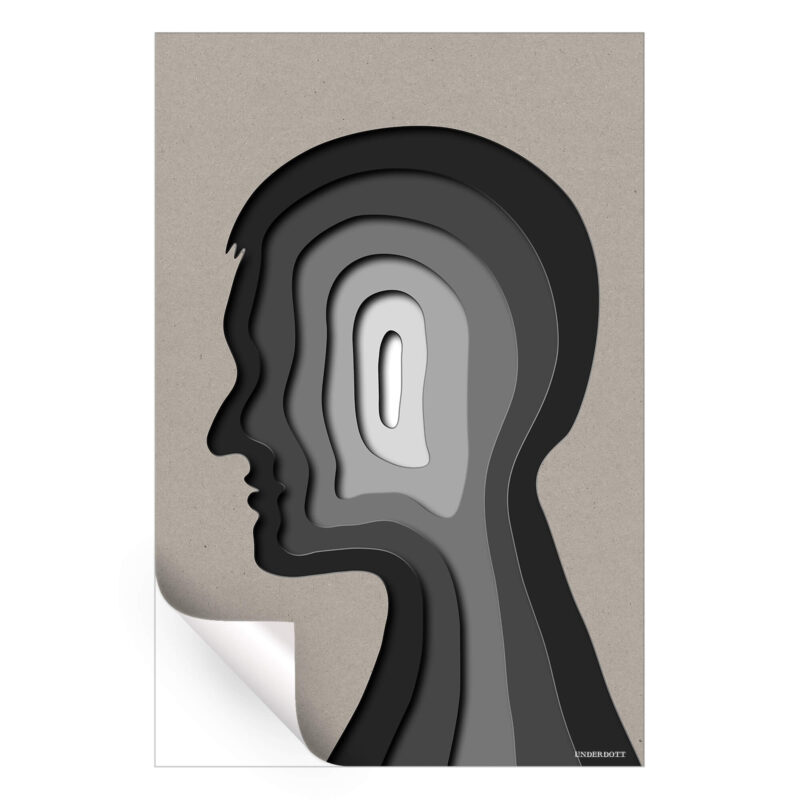 Interiority Black and White Wall Art by Underdott