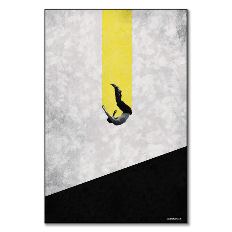 The Great Fall Black and White Wall Art by Underdott