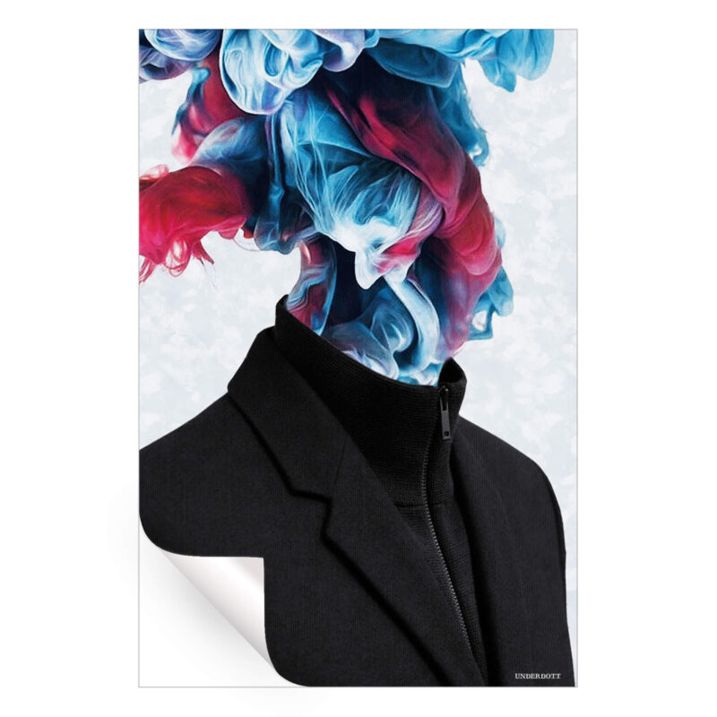 Smoke of Color Black and White Wall Art by Underdott