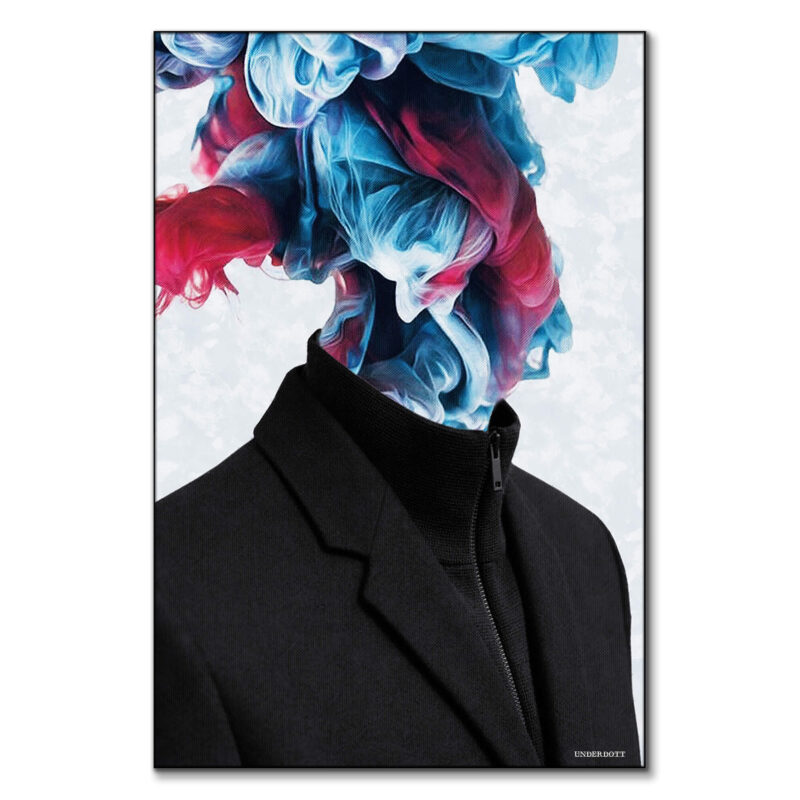 Smoke of Color Black and White Wall Art by Underdott