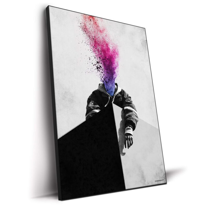 Burnout Black and White Wall Decor by Underdott