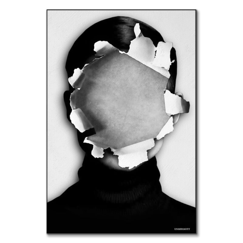 Torn Black and White Wall Art by Underdott
