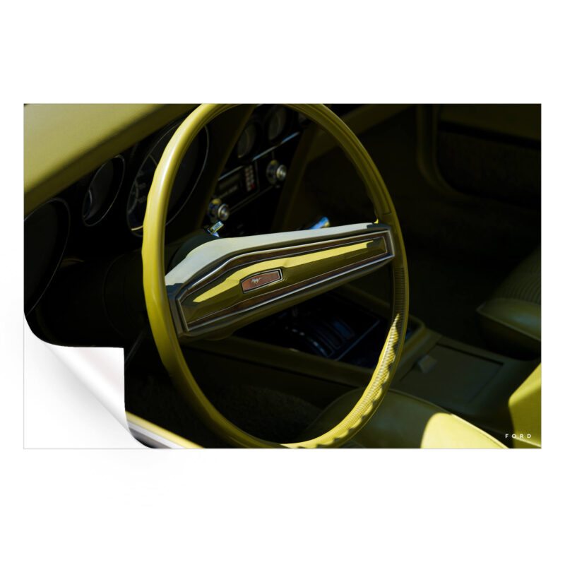 Bronco Baby Yellow Wall Art by Nick Ford