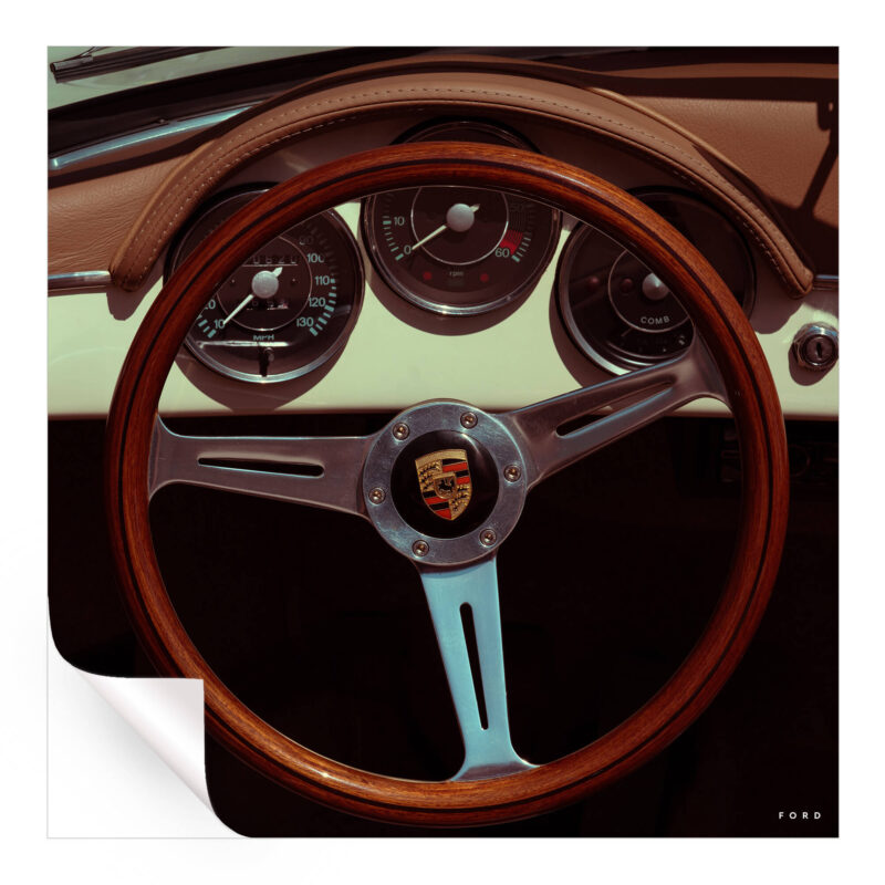 Porsche Perspective Brown Wall Art by Nick Ford
