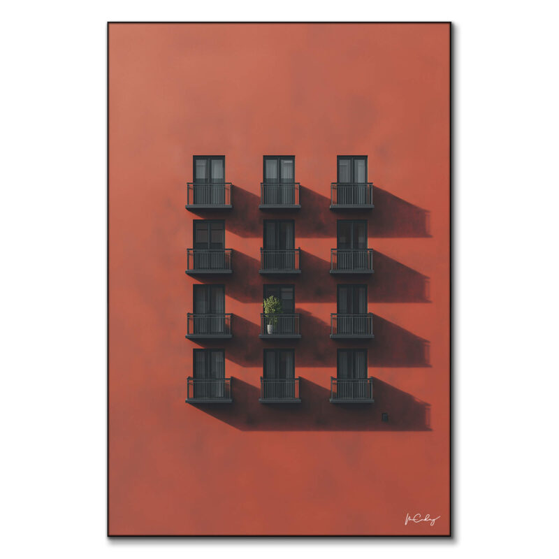Red Wall Warm Wall Art by Marcus Cederberg