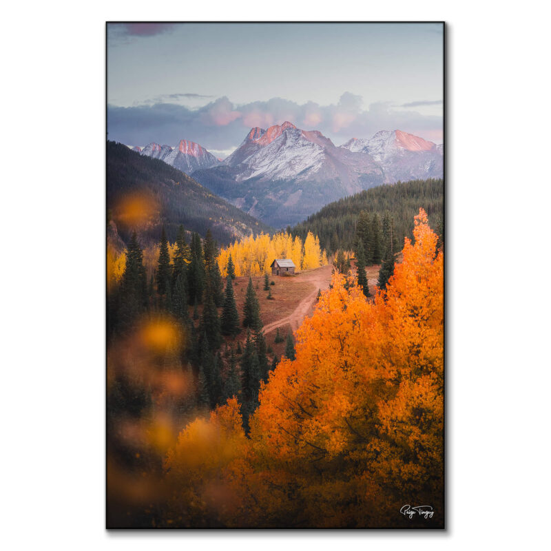 Cabin In The Woods Warm Wall Art by Paige Tingey