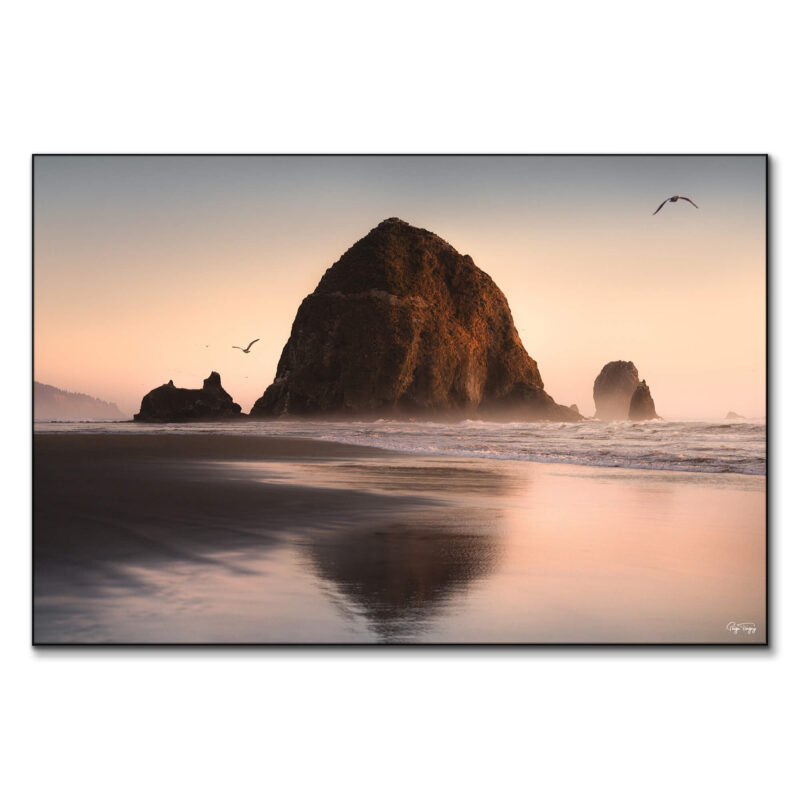 Haystack Rock Orange Wall Art by Paige Tingey