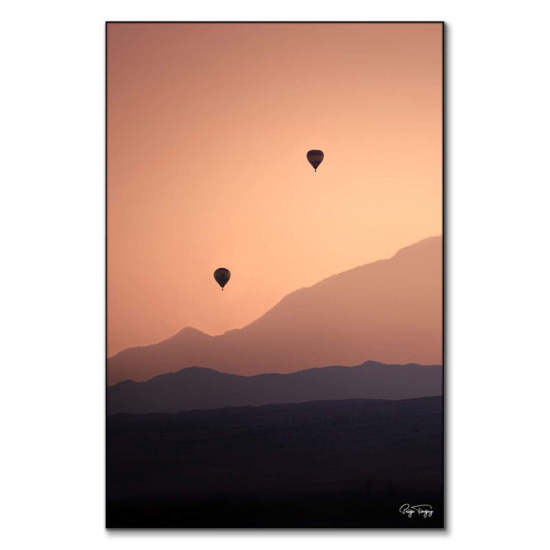 Two Hot Air Balloons Orange Wall Art by Paige Tingey