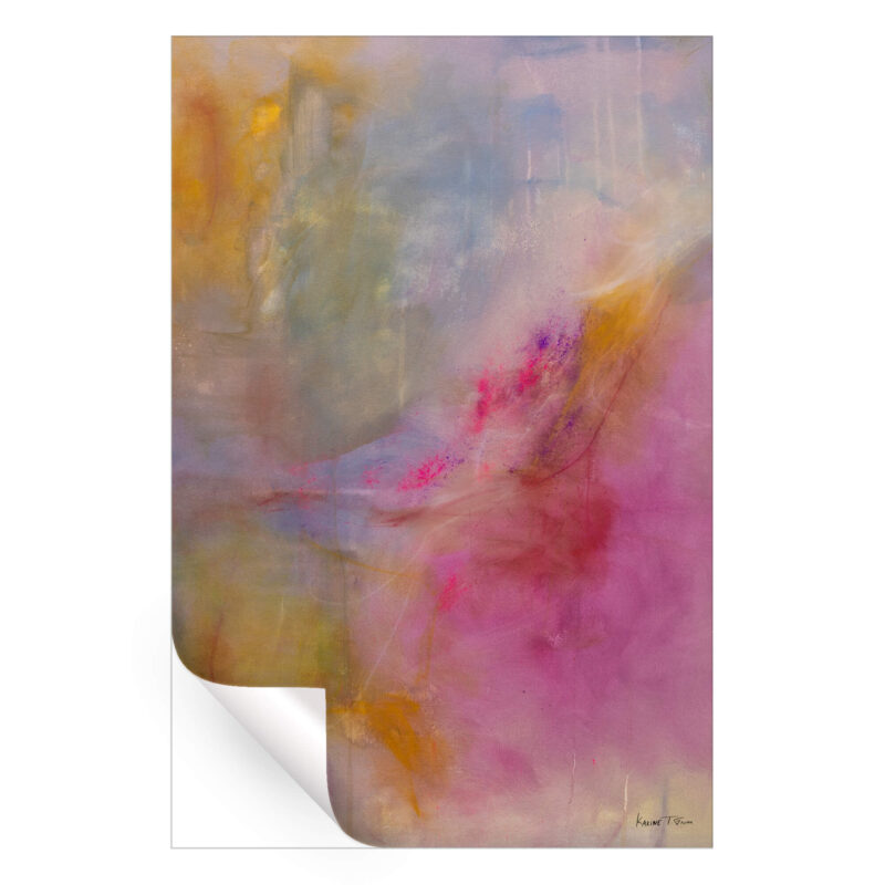 Splashes of Pink Yellow Wall Art by Karine Tonial Grimm